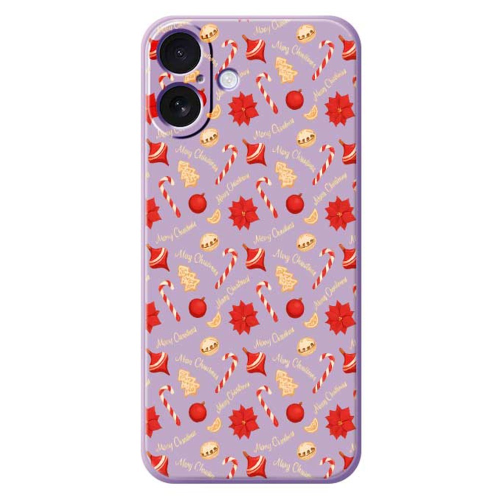 EIDERWOOD iPhone 17 Jule Cover - Fleksibelt Plastik - Juleslik / Lilla