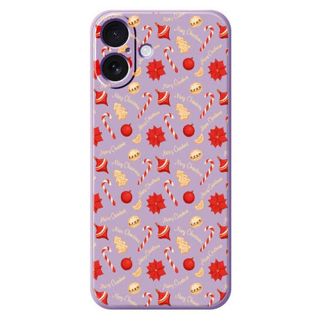 EIDERWOOD iPhone 17 Jule Cover - Fleksibelt Plastik - Juleslik / Lilla
