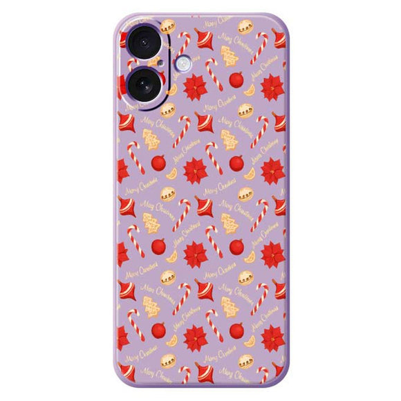 EIDERWOOD iPhone 17 Jule Cover - Fleksibelt Plastik - Juleslik / Lilla