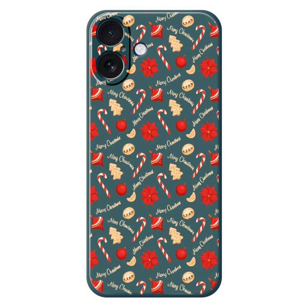 EIDERWOOD iPhone 17 Jule Cover - Fleksibelt Plastik - Juleslik / Grøn