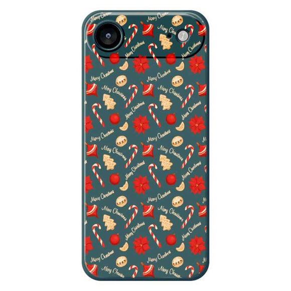 EIDERWOOD iPhone Air Jule Cover - Fleksibelt Plastik - Juleslik / Grøn