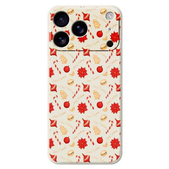 EIDERWOOD iPhone 17 Pro Max Jule Cover - Fleksibelt Plastik - Juleslik / Beige