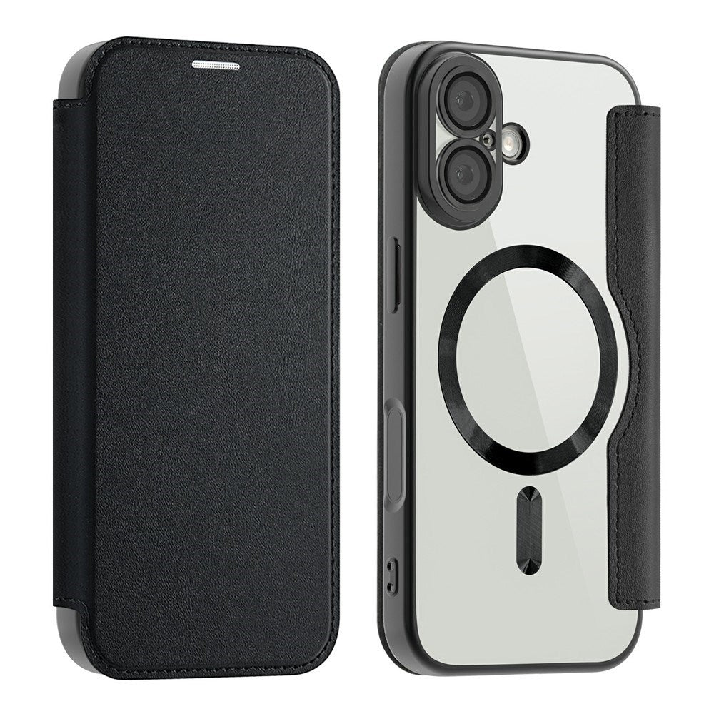 EIDERWOOD iPhone 17 Flipcover m. Gennemsigtig Bagside - MagSafe Kompatibel - Sort