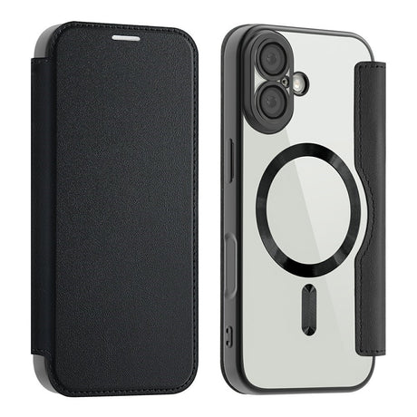 EIDERWOOD iPhone 17 Flipcover m. Gennemsigtig Bagside - MagSafe Kompatibel - Sort