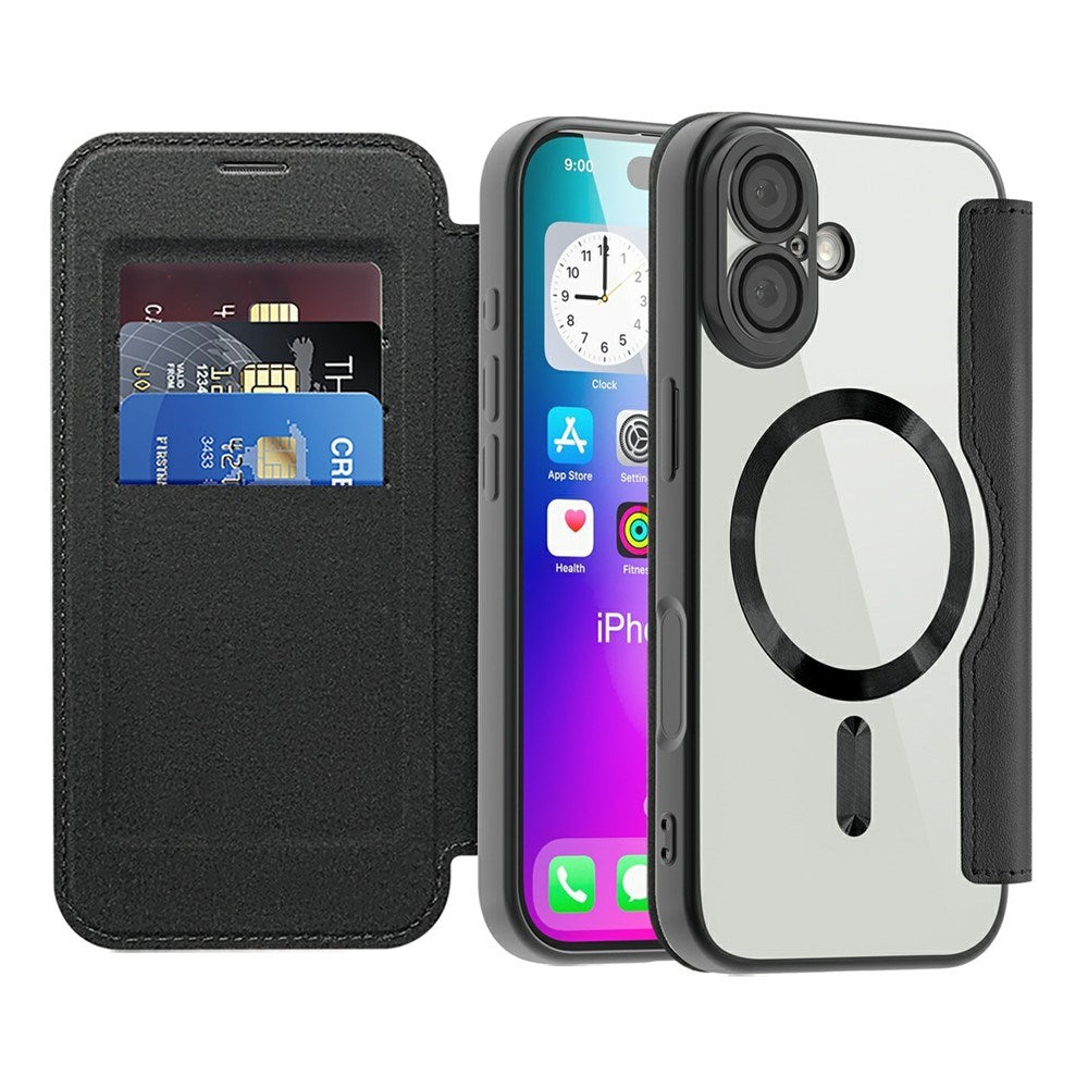 EIDERWOOD iPhone 17 Flipcover m. Gennemsigtig Bagside - MagSafe Kompatibel - Sort