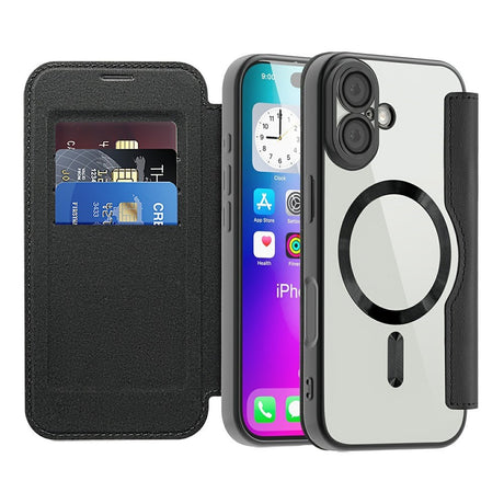 EIDERWOOD iPhone 17 Flipcover m. Gennemsigtig Bagside - MagSafe Kompatibel - Sort