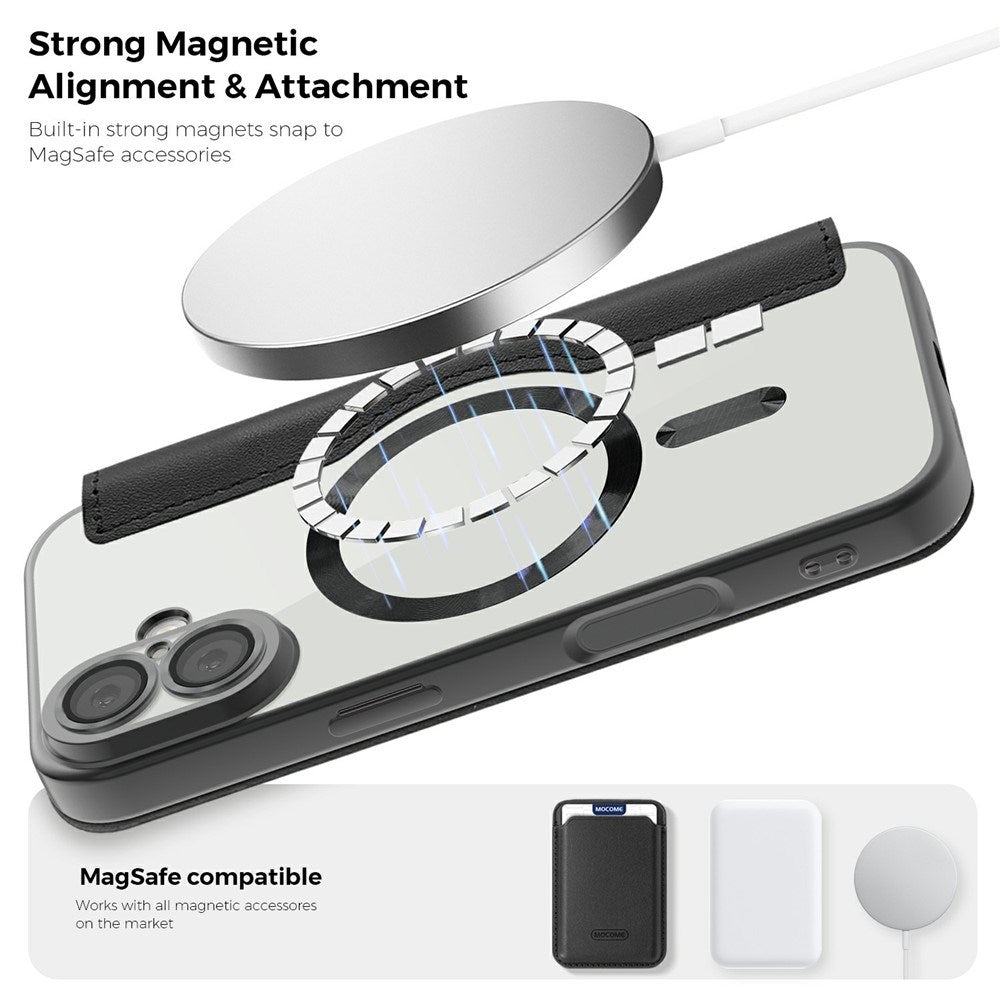 EIDERWOOD iPhone 17 Flipcover m. Gennemsigtig Bagside - MagSafe Kompatibel - Sort