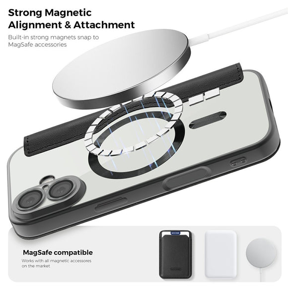 EIDERWOOD iPhone 17 Flipcover m. Gennemsigtig Bagside - MagSafe Kompatibel - Sort