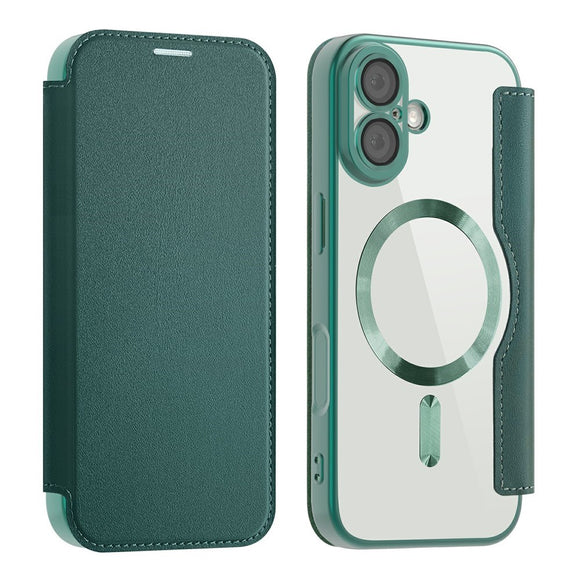 EIDERWOOD iPhone 17 Flipcover m. Gennemsigtig Bagside - MagSafe Kompatibel - Grøn