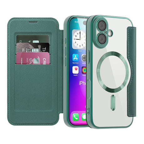 EIDERWOOD iPhone 17 Flipcover m. Gennemsigtig Bagside - MagSafe Kompatibel - Grøn