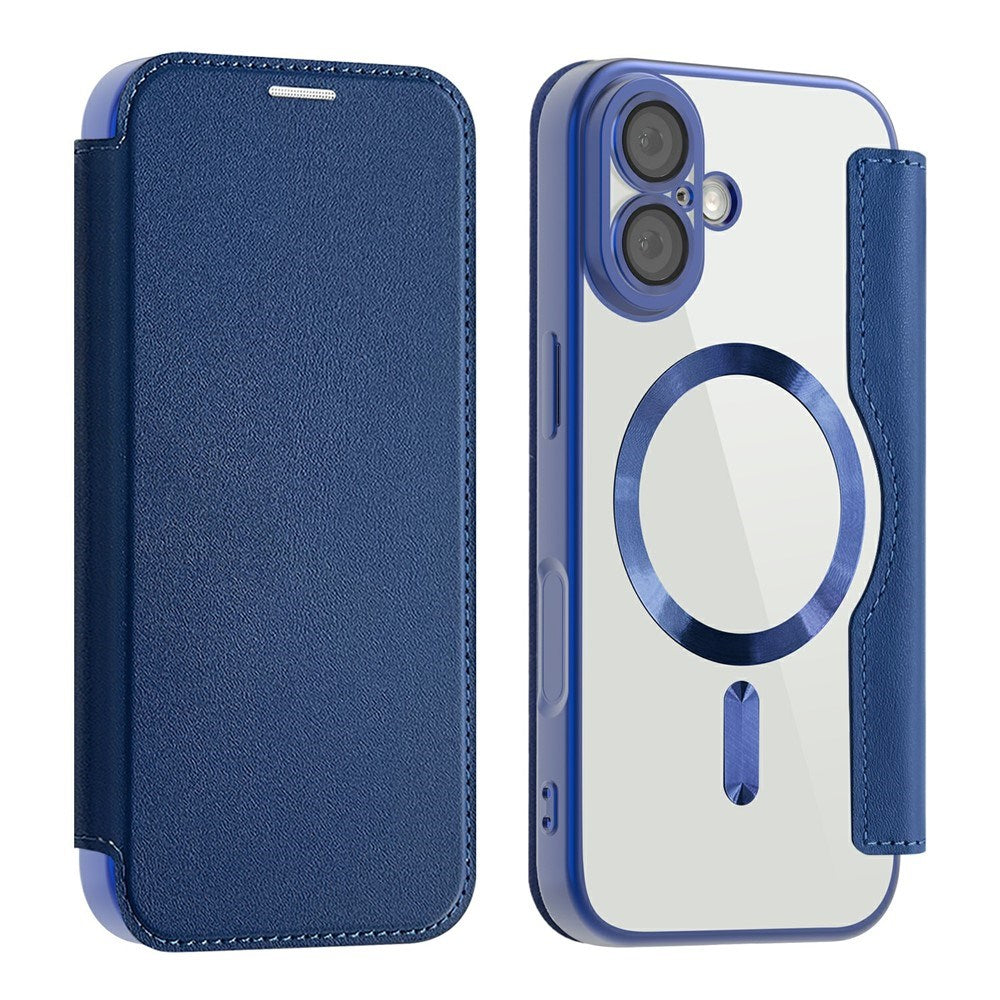 EIDERWOOD iPhone 17 Flipcover m. Gennemsigtig Bagside - MagSafe Kompatibel - Mørkeblå
