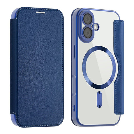 EIDERWOOD iPhone 17 Flipcover m. Gennemsigtig Bagside - MagSafe Kompatibel - Mørkeblå