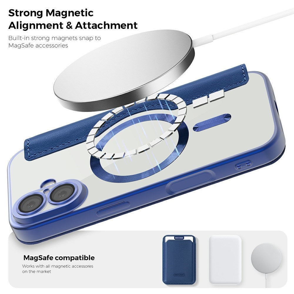 EIDERWOOD iPhone 17 Flipcover m. Gennemsigtig Bagside - MagSafe Kompatibel - Mørkeblå