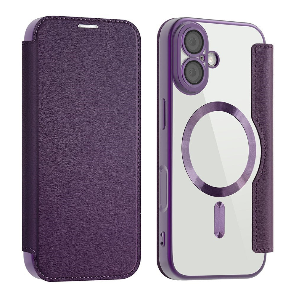 EIDERWOOD iPhone 17 Flipcover m. Gennemsigtig Bagside - MagSafe Kompatibel - Lilla