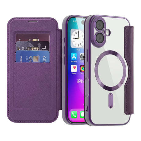EIDERWOOD iPhone 17 Flipcover m. Gennemsigtig Bagside - MagSafe Kompatibel - Lilla