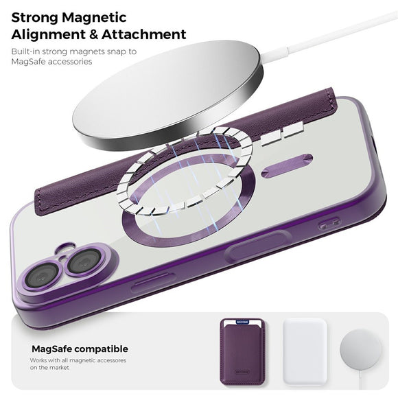EIDERWOOD iPhone 17 Flipcover m. Gennemsigtig Bagside - MagSafe Kompatibel - Lilla