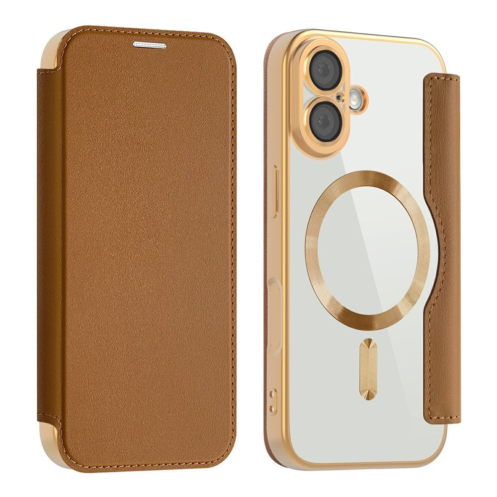 EIDERWOOD iPhone 17 Flipcover m. Gennemsigtig Bagside - MagSafe Kompatibel - Brun