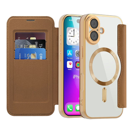 EIDERWOOD iPhone 17 Flipcover m. Gennemsigtig Bagside - MagSafe Kompatibel - Brun