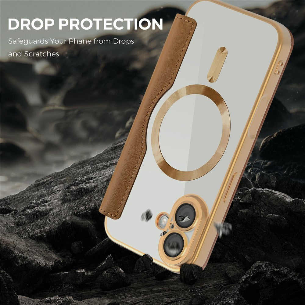 EIDERWOOD iPhone 17 Flipcover m. Gennemsigtig Bagside - MagSafe Kompatibel - Brun