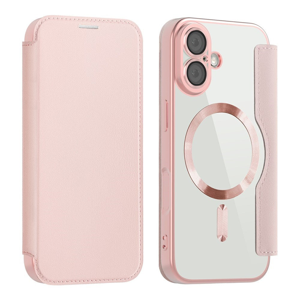 EIDERWOOD iPhone 17 Flipcover m. Gennemsigtig Bagside - MagSafe Kompatibel - Lyserød