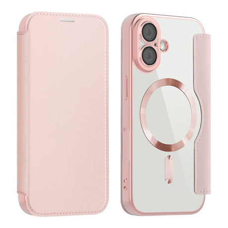 EIDERWOOD iPhone 17 Flipcover m. Gennemsigtig Bagside - MagSafe Kompatibel - Lyserød