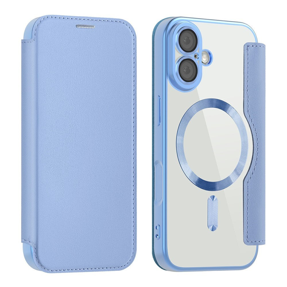 EIDERWOOD iPhone 17 Flipcover m. Gennemsigtig Bagside - MagSafe Kompatibel - Lyseblå