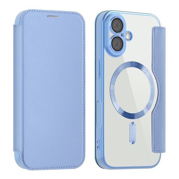 EIDERWOOD iPhone 17 Flipcover m. Gennemsigtig Bagside - MagSafe Kompatibel - Lyseblå