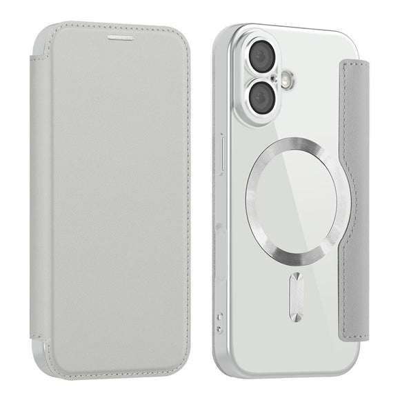 EIDERWOOD iPhone 17 Flipcover m. Gennemsigtig Bagside - MagSafe Kompatibel - Grå