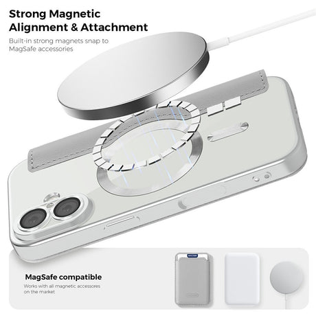 EIDERWOOD iPhone 17 Flipcover m. Gennemsigtig Bagside - MagSafe Kompatibel - Grå
