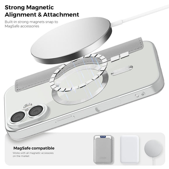 EIDERWOOD iPhone 17 Flipcover m. Gennemsigtig Bagside - MagSafe Kompatibel - Grå