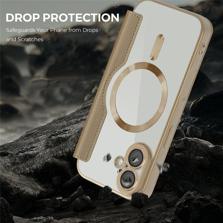 EIDERWOOD iPhone 17 Flipcover m. Gennemsigtig Bagside - MagSafe Kompatibel - Guld