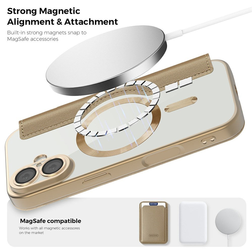 EIDERWOOD iPhone 17 Flipcover m. Gennemsigtig Bagside - MagSafe Kompatibel - Guld
