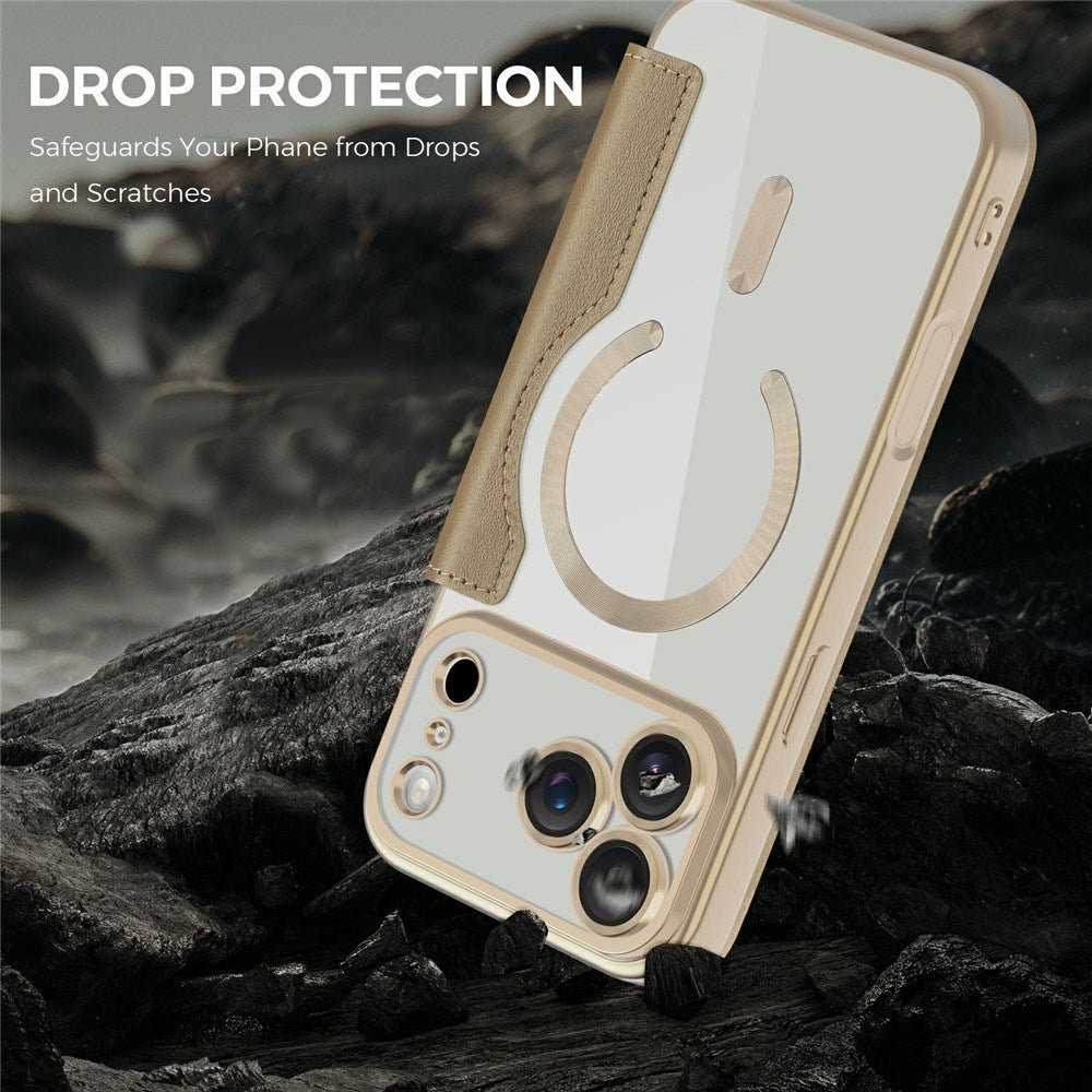 EIDERWOOD iPhone 17 Pro Flipcover m. Gennemsigtig Bagside - MagSafe Kompatibel - Guld