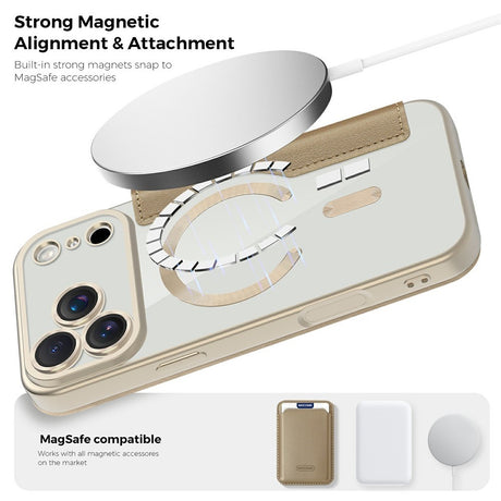 EIDERWOOD iPhone 17 Pro Flipcover m. Gennemsigtig Bagside - MagSafe Kompatibel - Guld