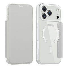 EIDERWOOD iPhone 17 Pro Flipcover m. Gennemsigtig Bagside - MagSafe Kompatibel - Grå