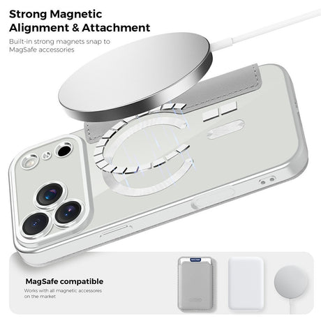 EIDERWOOD iPhone 17 Pro Flipcover m. Gennemsigtig Bagside - MagSafe Kompatibel - Grå