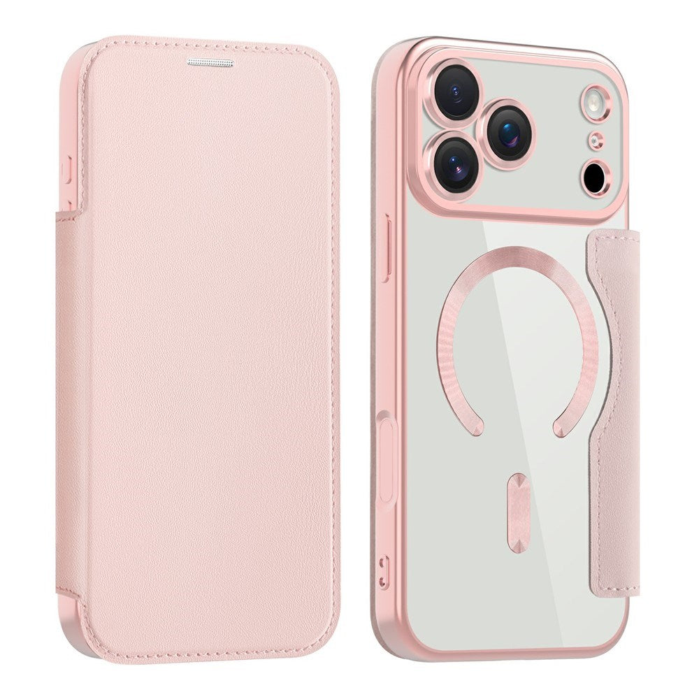EIDERWOOD iPhone 17 Pro Flipcover m. Gennemsigtig Bagside - MagSafe Kompatibel - Lyserød