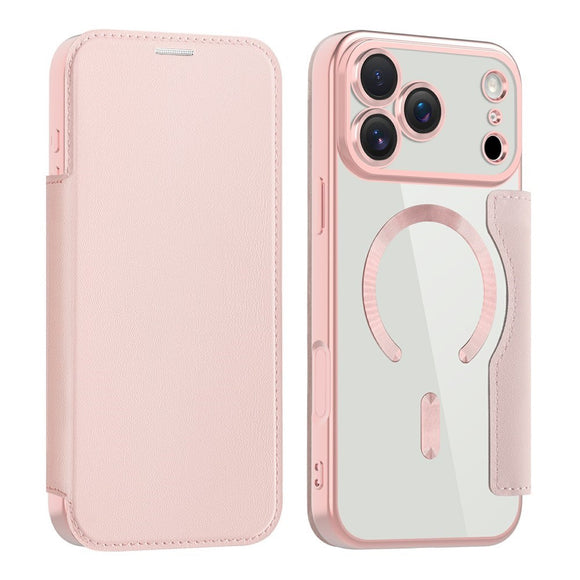 EIDERWOOD iPhone 17 Pro Flipcover m. Gennemsigtig Bagside - MagSafe Kompatibel - Lyserød