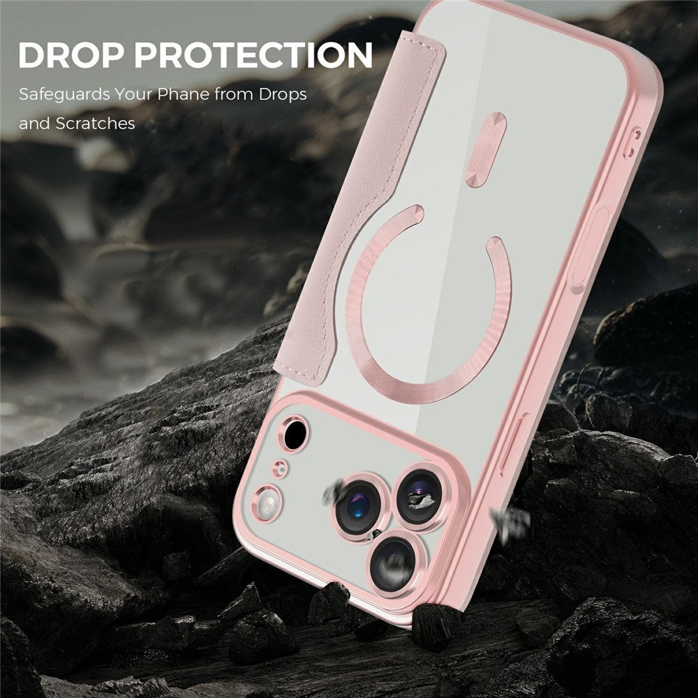 EIDERWOOD iPhone 17 Pro Flipcover m. Gennemsigtig Bagside - MagSafe Kompatibel - Lyserød