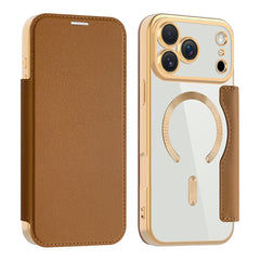 EIDERWOOD iPhone 17 Pro Flipcover m. Gennemsigtig Bagside - MagSafe Kompatibel - Brun