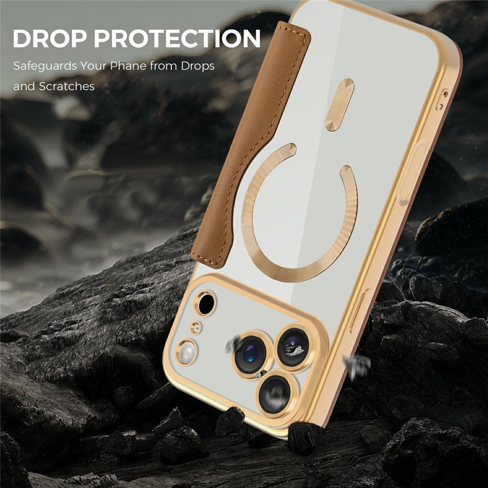 EIDERWOOD iPhone 17 Pro Flipcover m. Gennemsigtig Bagside - MagSafe Kompatibel - Brun