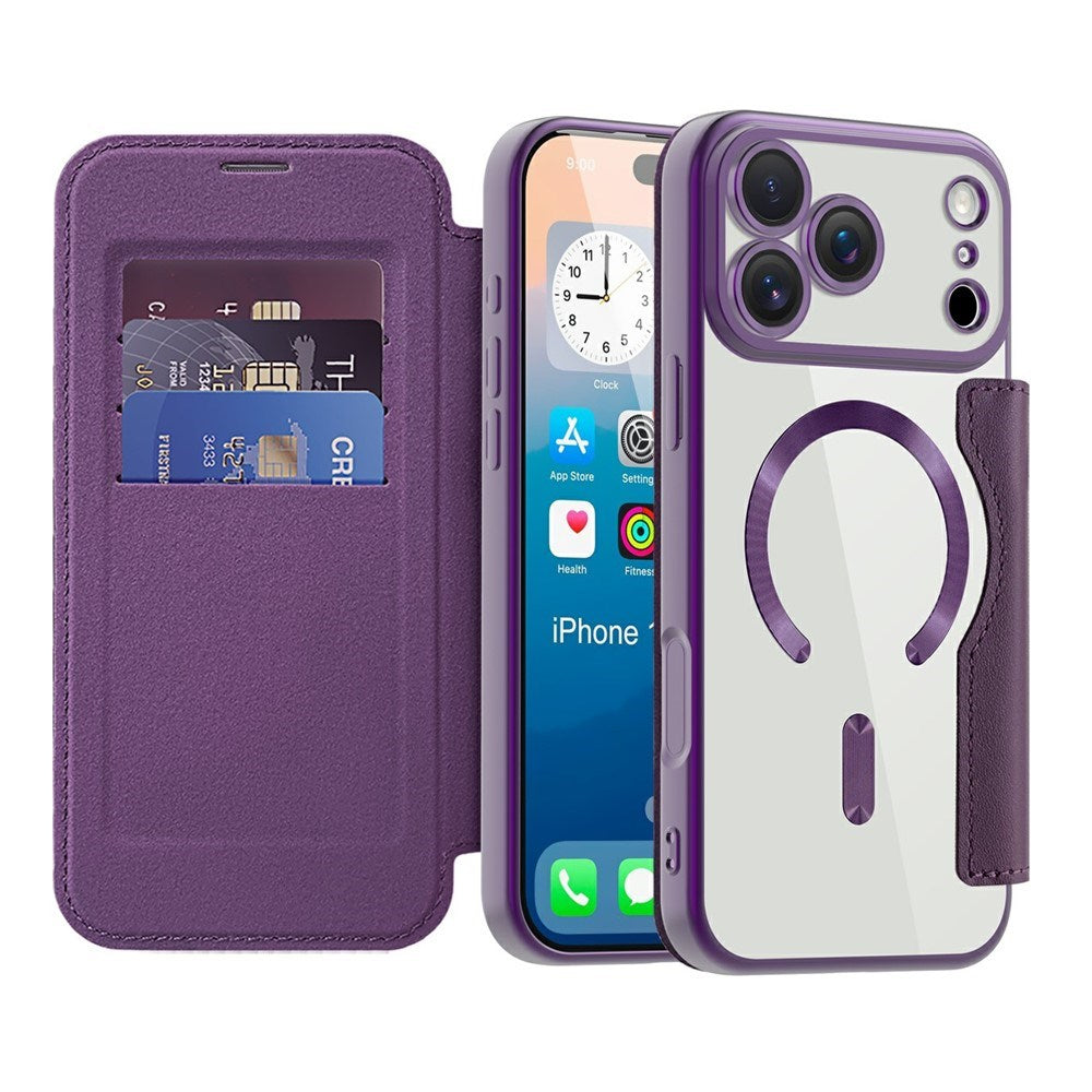 EIDERWOOD iPhone 17 Pro Flipcover m. Gennemsigtig Bagside - MagSafe Kompatibel - Lilla