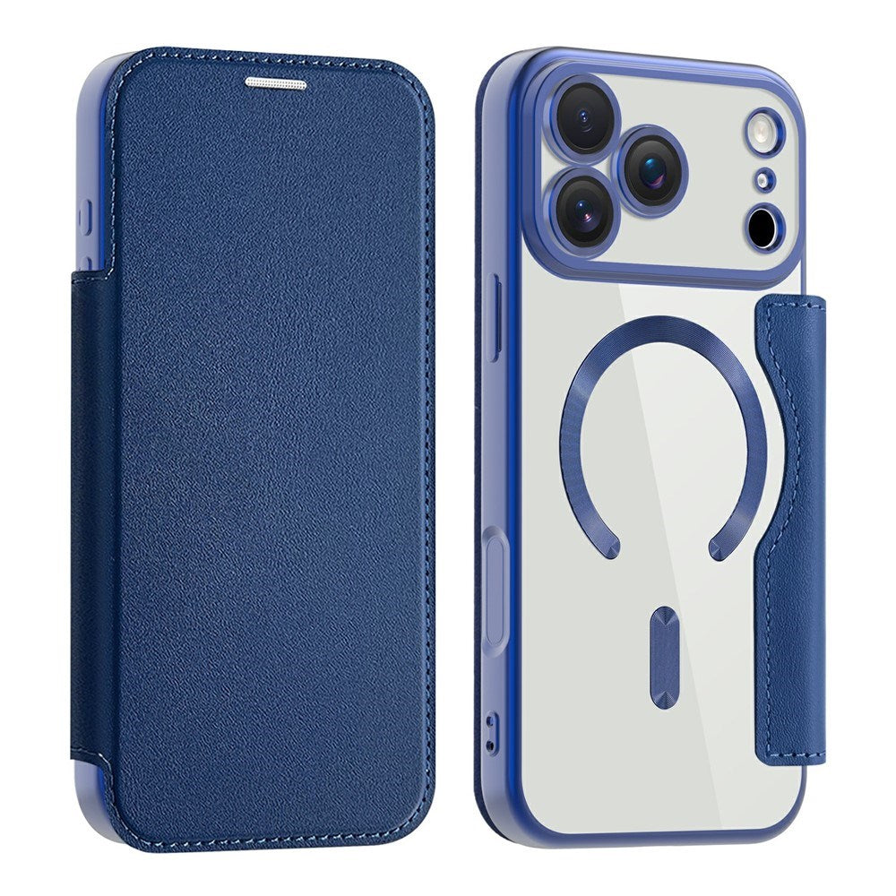 EIDERWOOD iPhone 17 Pro Flipcover m. Gennemsigtig Bagside - MagSafe Kompatibel - Mørkeblå