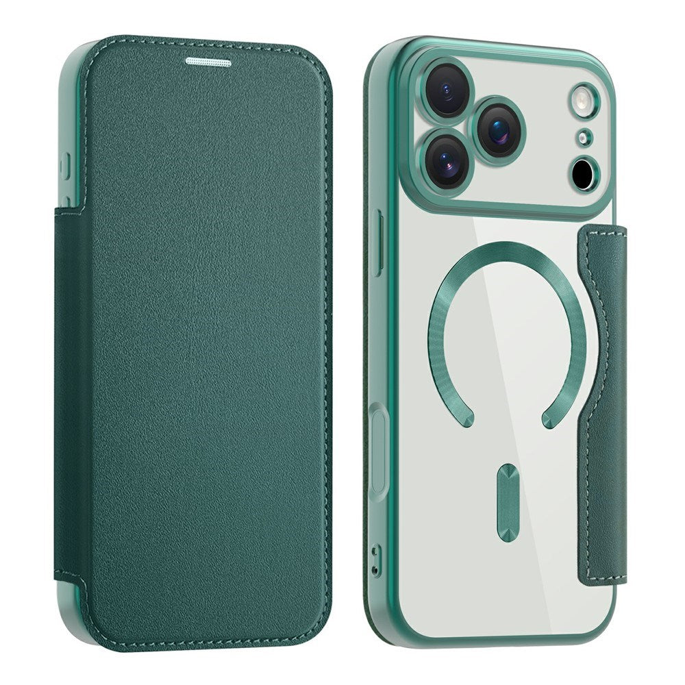 EIDERWOOD iPhone 17 Pro Flipcover m. Gennemsigtig Bagside - MagSafe Kompatibel - Grøn