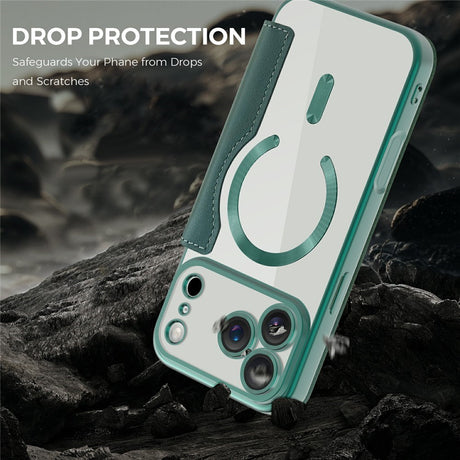 EIDERWOOD iPhone 17 Pro Flipcover m. Gennemsigtig Bagside - MagSafe Kompatibel - Grøn