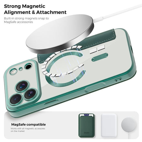 EIDERWOOD iPhone 17 Pro Flipcover m. Gennemsigtig Bagside - MagSafe Kompatibel - Grøn