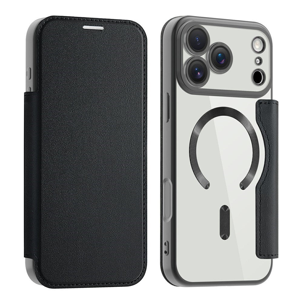 EIDERWOOD iPhone 17 Pro Flipcover m. Gennemsigtig Bagside - MagSafe Kompatibel - Sort