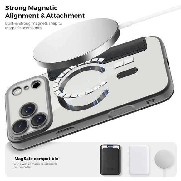 EIDERWOOD iPhone 17 Pro Flipcover m. Gennemsigtig Bagside - MagSafe Kompatibel - Sort