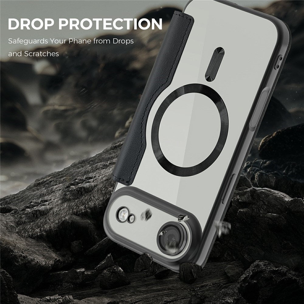 EIDERWOOD iPhone Air Flipcover m. Gennemsigtig Bagside - MagSafe Kompatibel - Sort