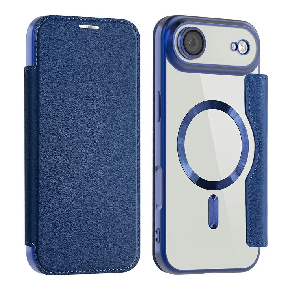 EIDERWOOD iPhone Air Flipcover m. Gennemsigtig Bagside - MagSafe Kompatibel - Mørkeblå